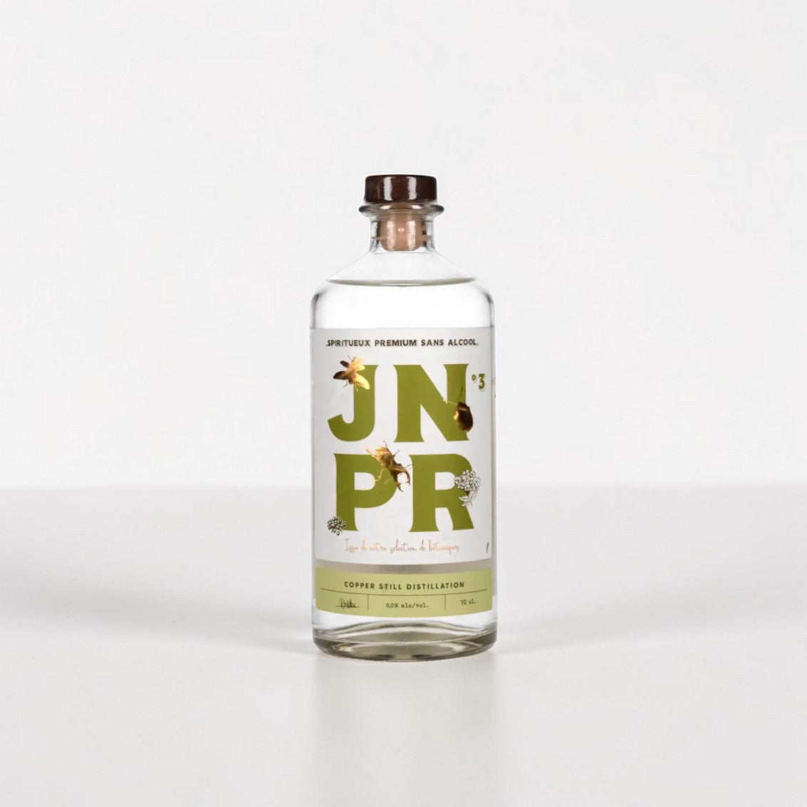 JNPR N°3 spiritueux sans alcool 0,0% – verveine citronnée baies de genièvre distillé alambic cuivre France 70cl