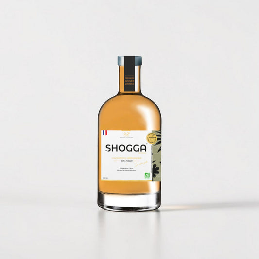 Shogga Primal concentré gingembre bio sans sucre 0,0% — citron vanille Bourbon Madagascar artisanal français 50cl